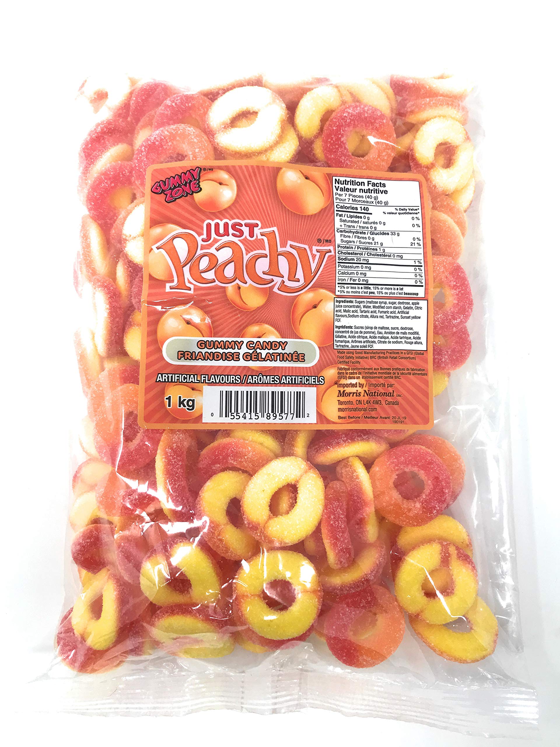 Gummy Zone Just Peachy Gummy Candy - 1kg/2.2lb