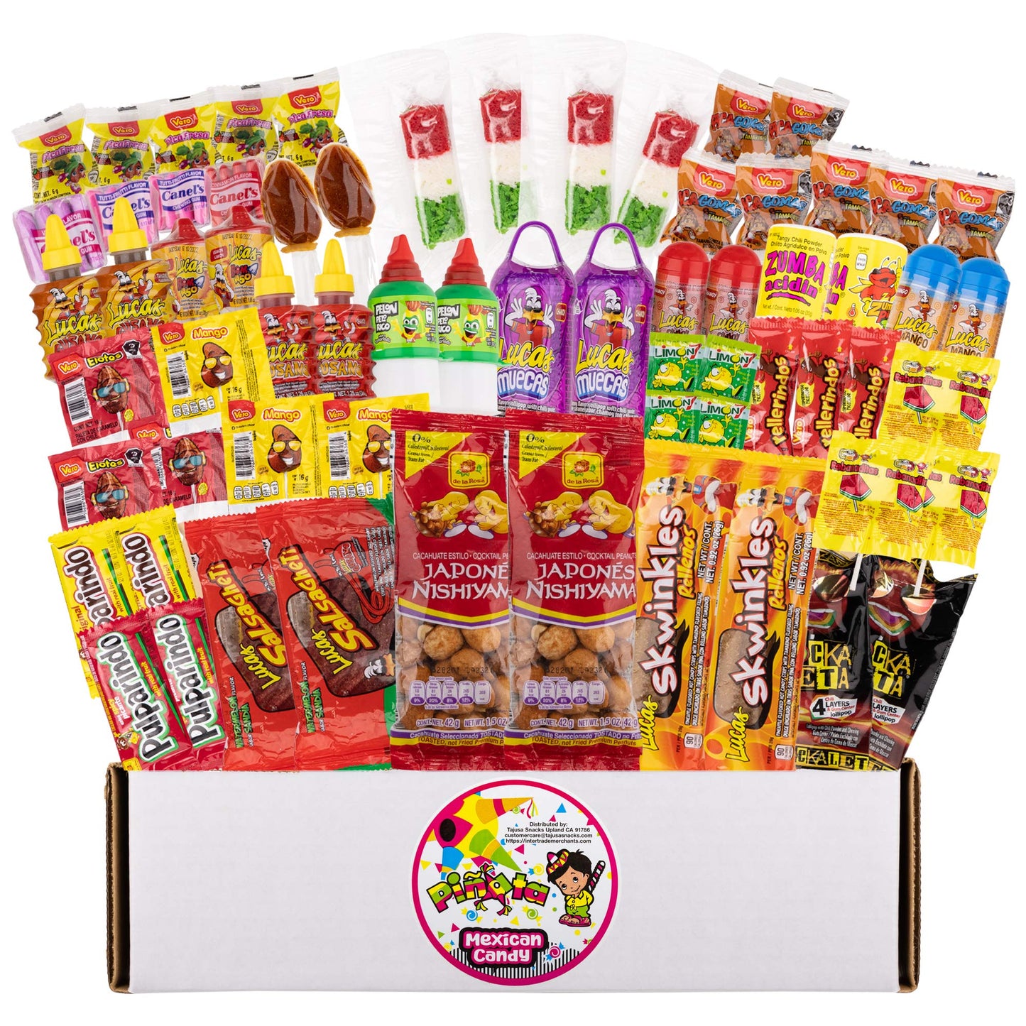Pinata Mexican Candy Box - Sweet and Sour - 73 Pack - 3 Pounds - Authentic Mexican Candy Assortment - Dulces Mexicanos Variety Pack - Candies Mix