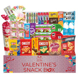 Valentine’s Snack Box College Care Package (45 Count) Fun Romantic Gift Idea Assortment Cookies Chips Snacks Variety Pack Boyfriend Girlfriend Kids