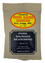 A.C. Legg, Inc. Blend 10 Sausage Seasoning, Breakfast Style, 8 oz (24 Case Pack), Seasons up to 600 lbs, For Pork, Beef, Chicken & Wild Game