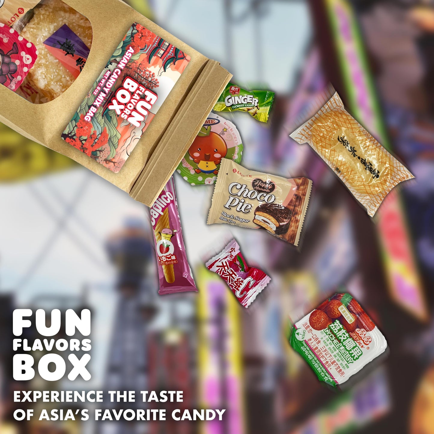 Asian Snack Candy Mix Bag (20 Count) Variety Pack for Birthday, Thank You, Party Favors, Thinking of You, Individually Wrapped Treats, Exotic Unique