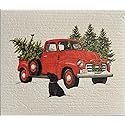 Mary Lake-Thompson Sponge Cloth Winter Holiday Red Truck, Black Lab, Christmas Tree