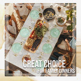 Exquisite Elegant Plastic Dinner Plates - 40 x 9 inch Disposable Plates for Party - Mint with Gold Rim