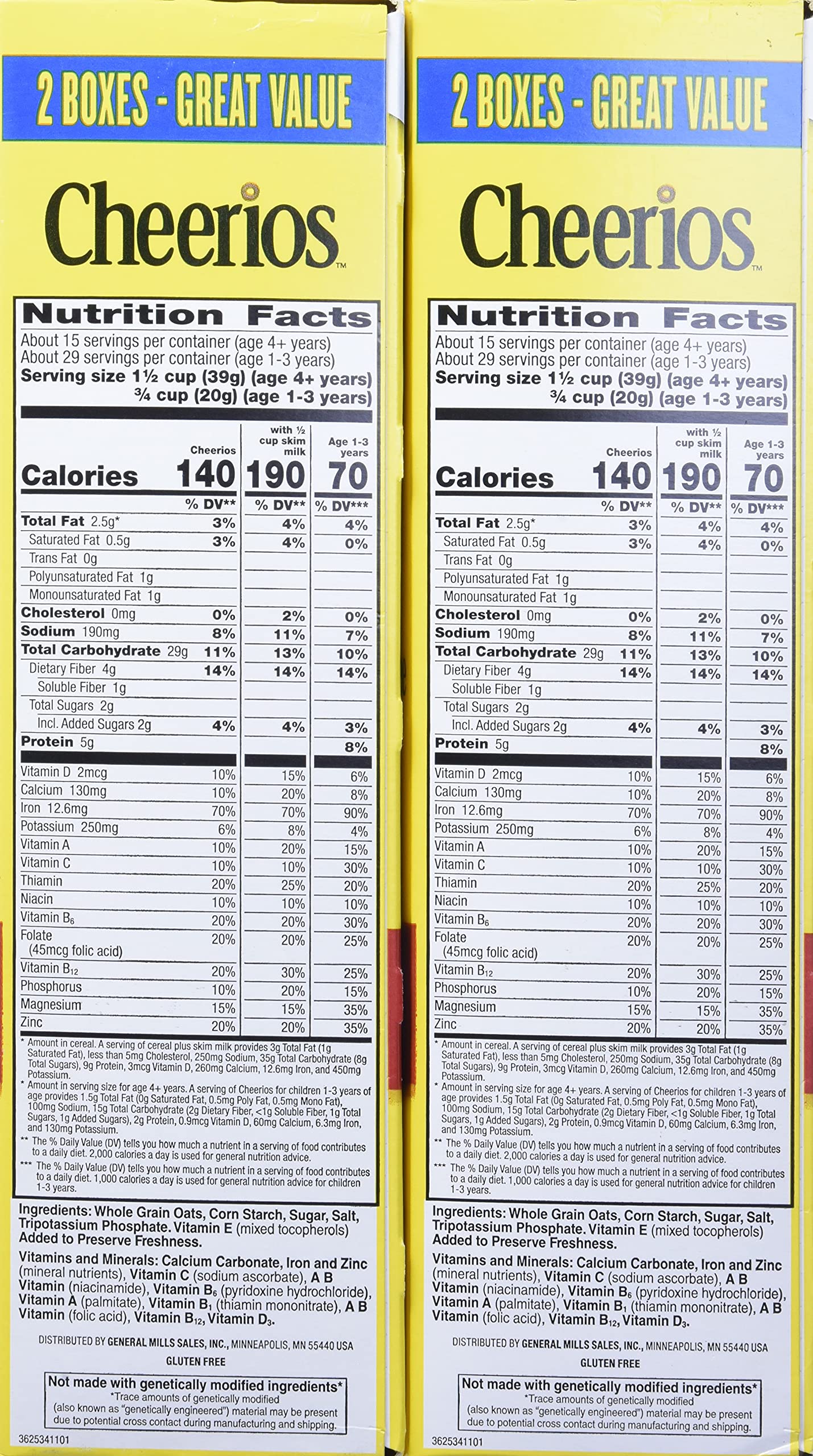 American Standart Cheerios Gluten-free Cerea No artificial flavors, 40.7 Ounce (Pack of 2)