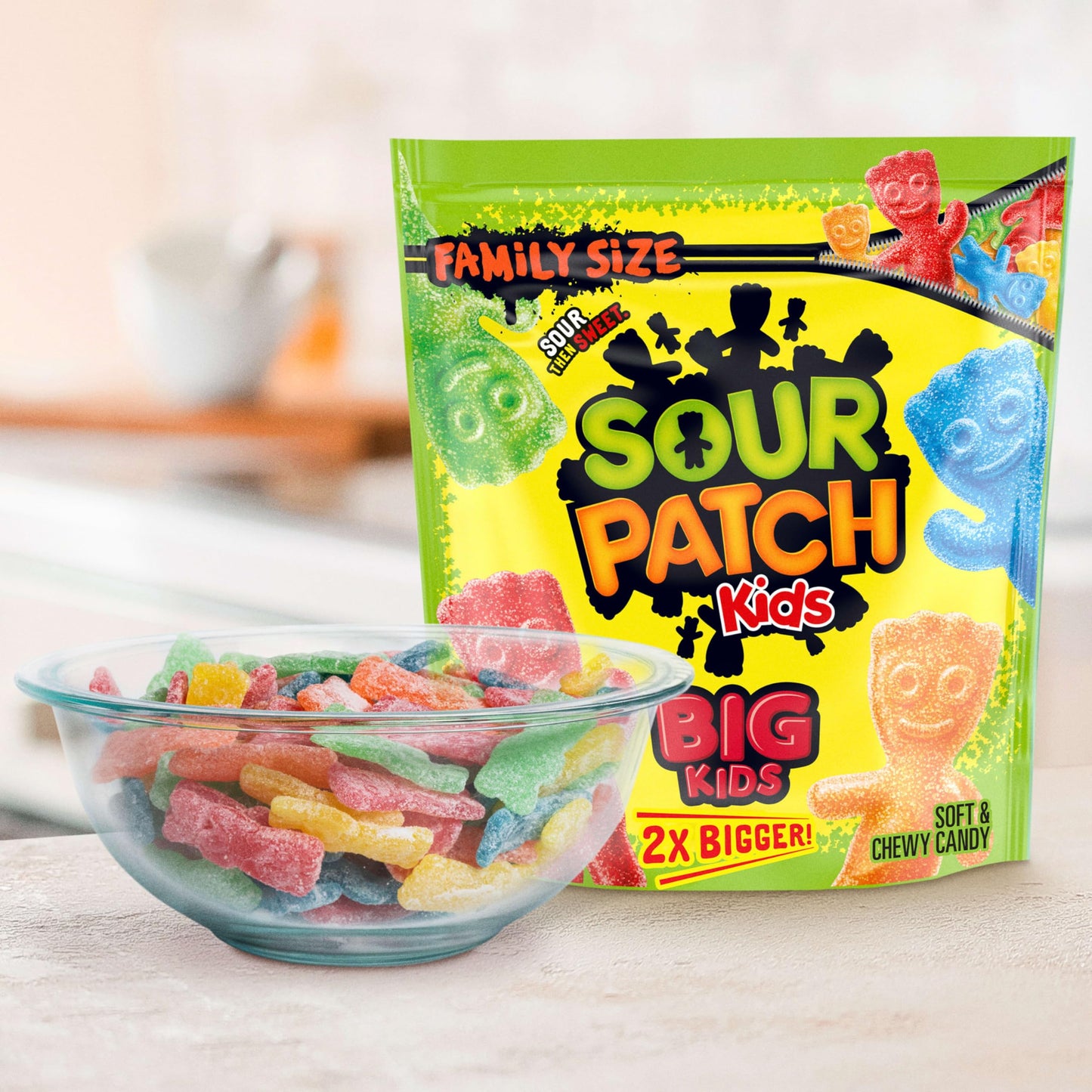 SOUR PATCH KIDS Big Kids Soft & Chewy Gummy Candy, Bulk Candy, Family Size, 1.7 lb