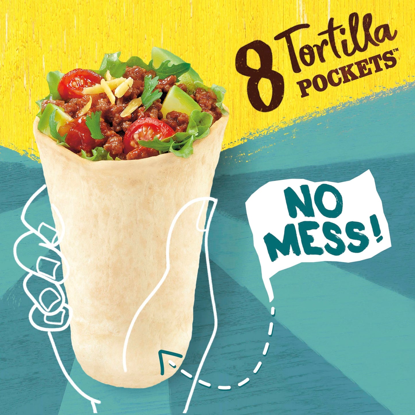 Old El Paso Flour Tortilla Pockets, Meal Prep, 8 Ct, 8.4 oz