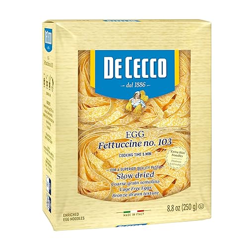 De Cecco Egg Pasta, Egg Fettuccine No.103, 8.8 Ounce (Pack of 4)