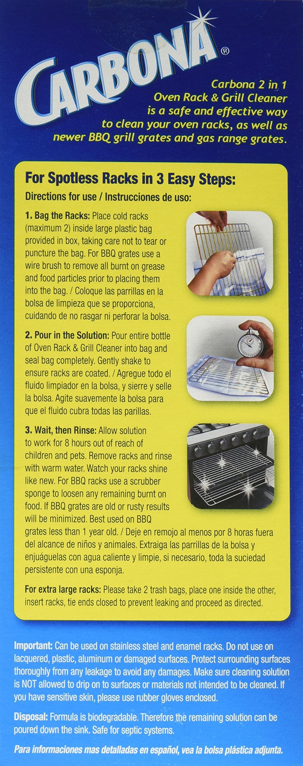 Delta Carbona 2-in-1 Oven Rack and Grill Cleaner, 16.8 Fluid Ounce