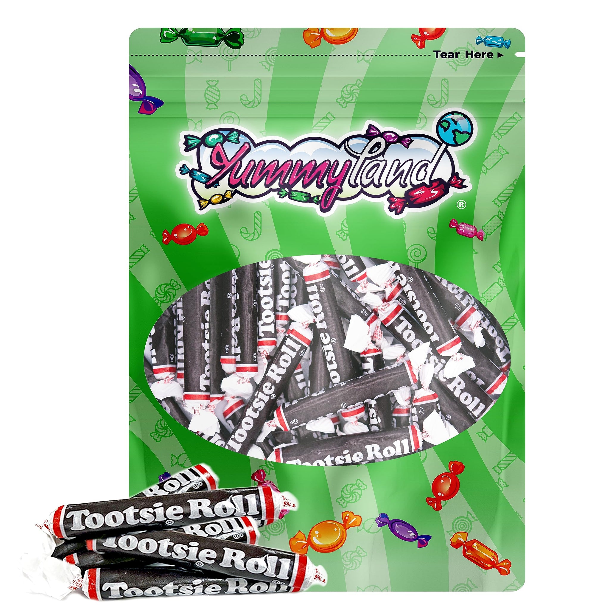 Roll Twists Chocolate Candy - 2 Pounds | Rolls Chocolate Long Individually Wrapped Candy, Bulk Pack
