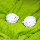Kikkerland Set of Two Reusable Dryer Buddies for Laundry - Fabric Softener Dryer Balls - Control Static, Remove Wrinkles, Dry Clothes Faster, Lambs