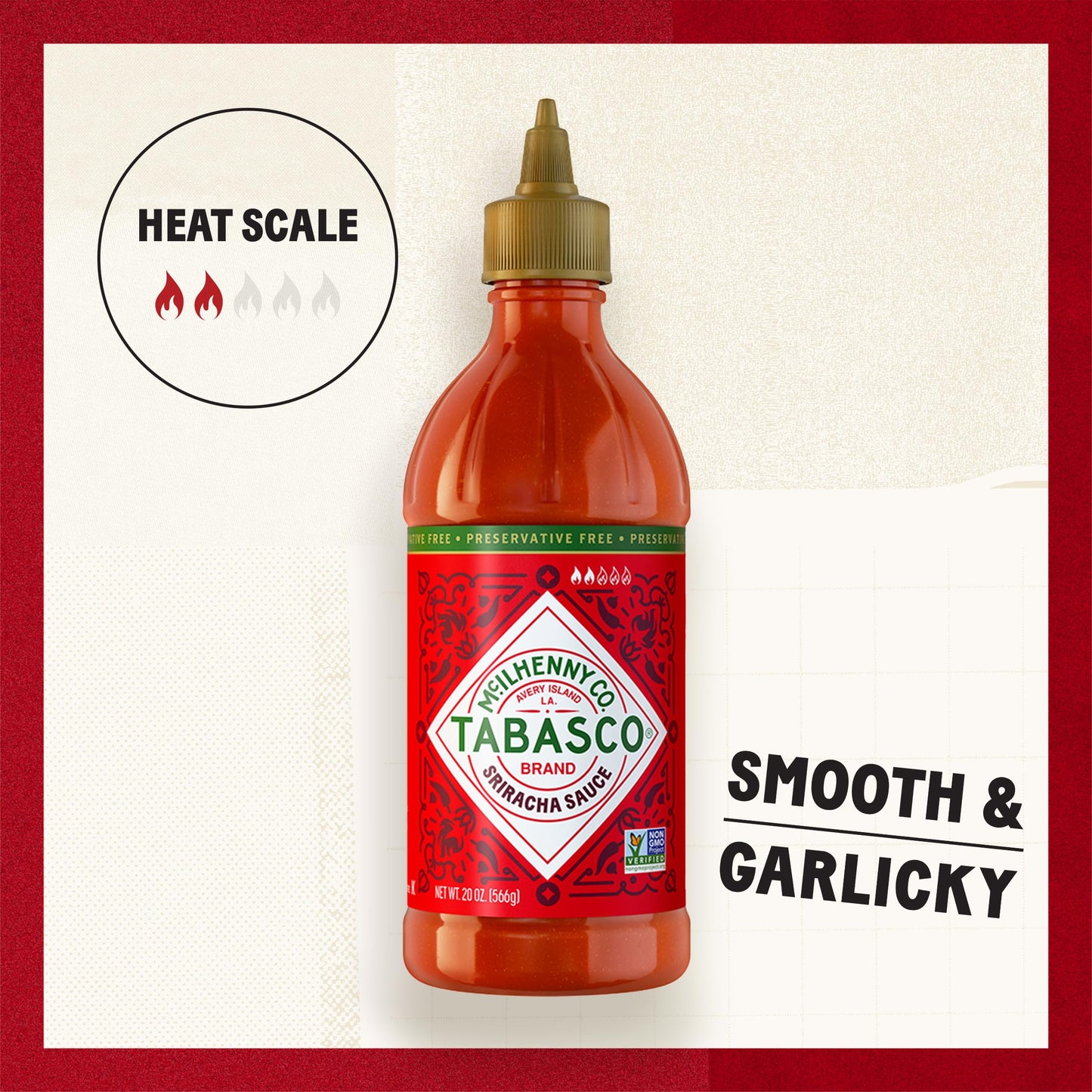 TABASCO Brand Sriracha Sauce, Medium Hot Sauce, Easy-to-Squeeze Bottle, Thai-Style with Louisiana Twist, Rich & Bold Flavor, Great on Stir-Fry