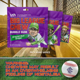 Big League Chew Grape Bubble Gum 3-Pack - 2.12oz Packets - Ground Ball Grape Baseball Gum - Big League Chew Baseball Candy Set for Treats, Party