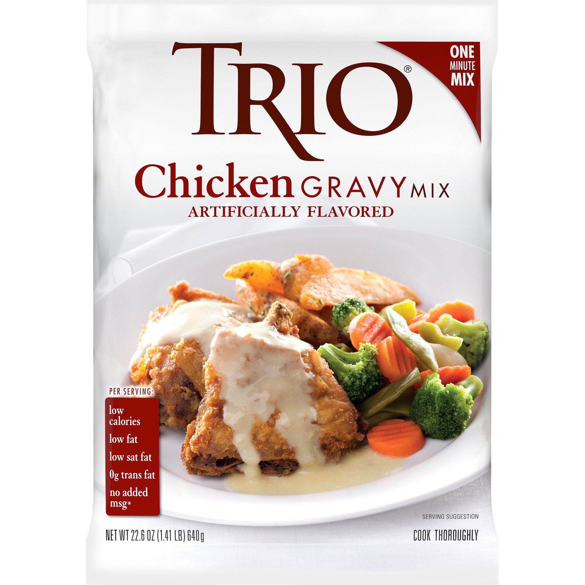 Trio Chicken Gravy Mix 22.6 oz (Pack of 8)