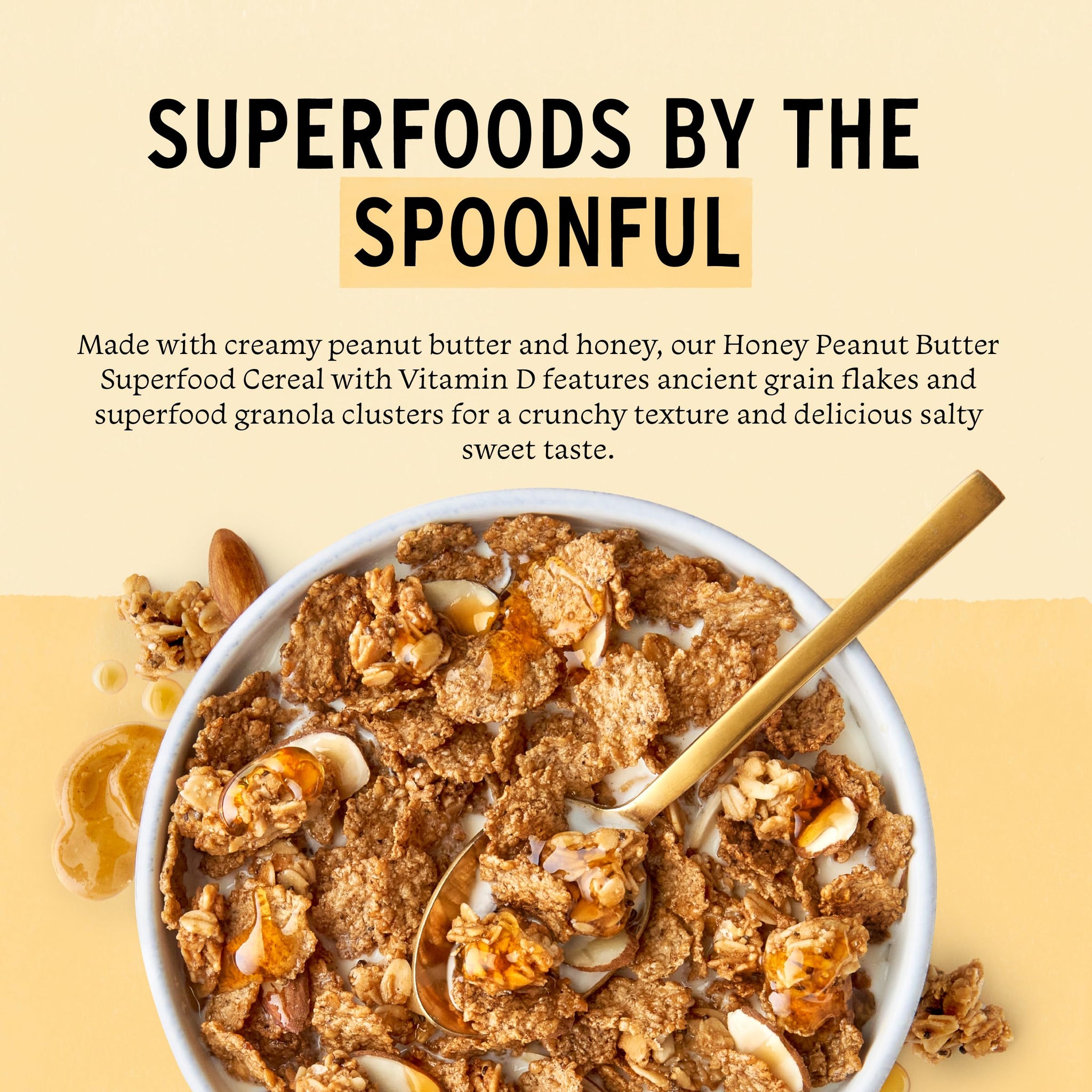 Purely Elizabeth, Cereal Honey Peanut Butter, 11 Ounce