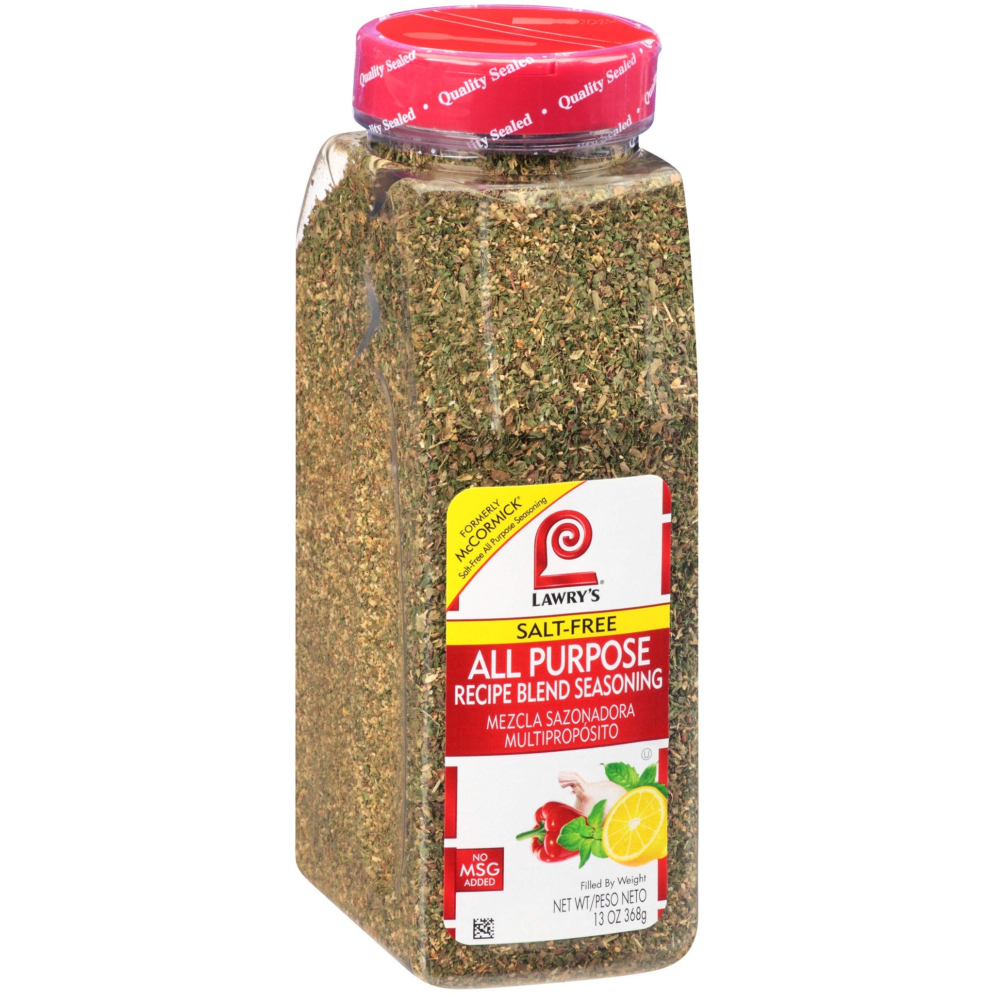 Lawry's Salt Free All Purpose Recipe Blend Seasoning, 13 oz - One 13 Ounce Container of Salt Free All Purpose Seasoning Blend, Versatile Spices