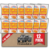 Old Vienna of St. Louis Red Hot Riplets Hot BBQ Chips 1oz Bags (Case of 12) by TranadaCo