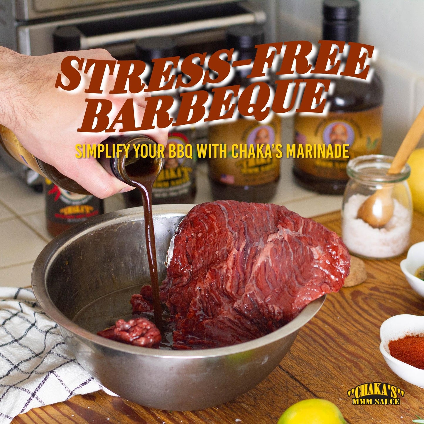 Chaka’s MMM Sauce Zesty Marinade (18oz) - Keto, Sugar Free, Low Carb Marinade