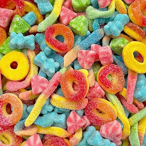 Gummy Candy Mix | 2-Pound Bag | Sweet & Sour Gummies for Candy Buffets, Dessert Decorating & Snacking | Peach Rings, Watermelon Slices, Worms, Bears |