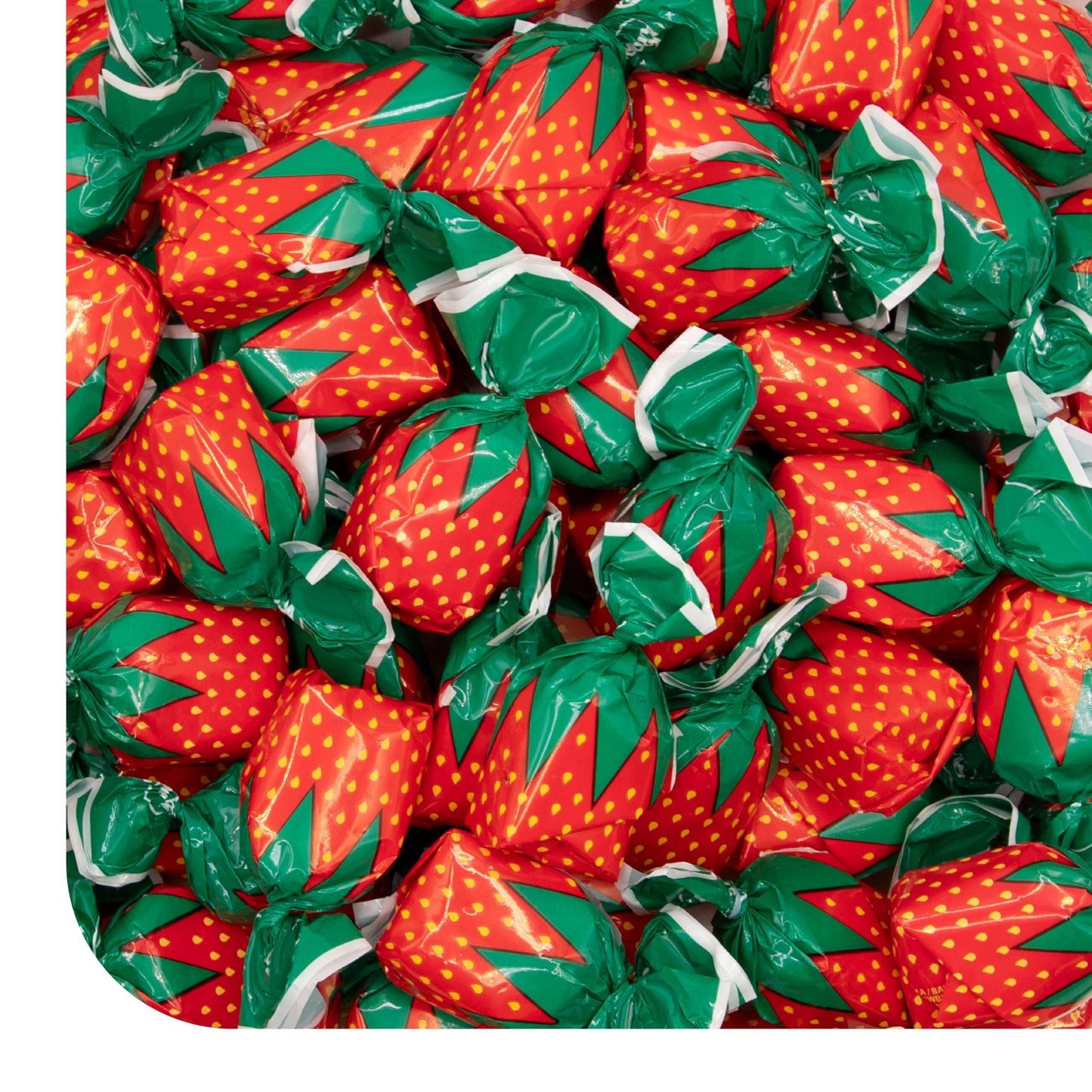 Arcor Strawberry Bon Bons - 2 Pound Bulk Pack - Filled Hard Candy Individually Wrapped - Soft Center Retro Candy - Classic Old School Candy for Office