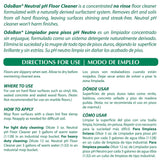 OdoBan Professional Series Neutral pH No Rinse Floor Cleaner Concentrate, Made in the USA, 4 Gallons