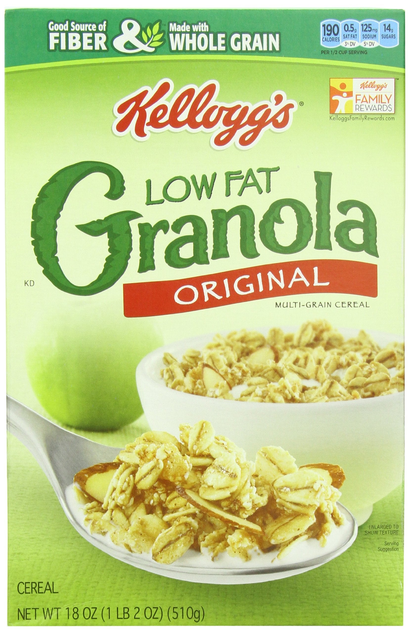 Kellogg's Low Fat Granola, 18-Ounce Box, (Pack of 5)