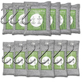12 Pack Bamboo Air Purifying Bag, Activated Charcoal Bags Odor Absorber, Moisture Absorber, Natural Car Air Freshener, Shoe Deodorizer, Odor