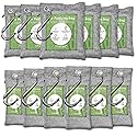 12 Pack Bamboo Air Purifying Bag, Activated Charcoal Bags Odor Absorber, Moisture Absorber, Natural Car Air Freshener, Shoe Deodorizer, Odor