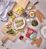 Finn Crisps Chia Seed Rye Crispbread, Thin Crispy Rye Authentic Finnish Sourdough Crispbread Crackers (6.8 oz Box)