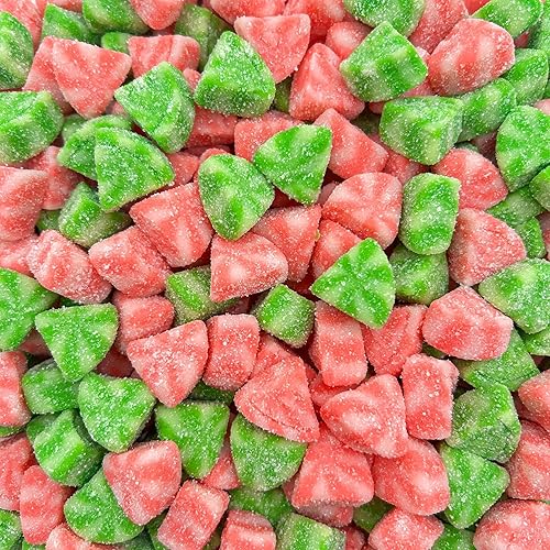 Sour Watermelon Candy | 1 Pound Bulk | Sugar Coated Gummy Candy Fruit Snacks | Juicy Watermelon Gummies | Slices with Sweet and Tangy Flavor