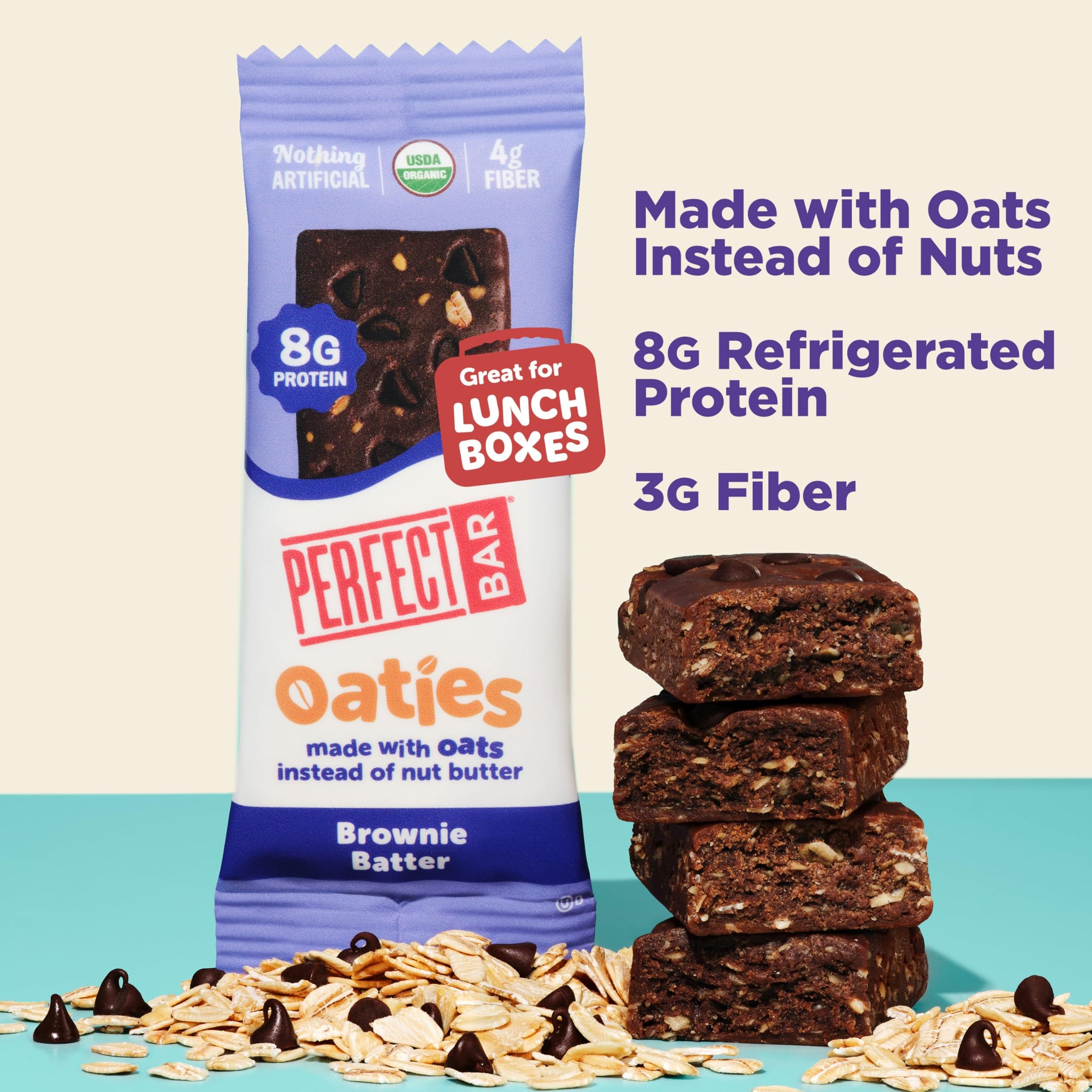 Perfect Bar Organic Brownie Batter Oaties Bar 6ct, 7.33 OZ
