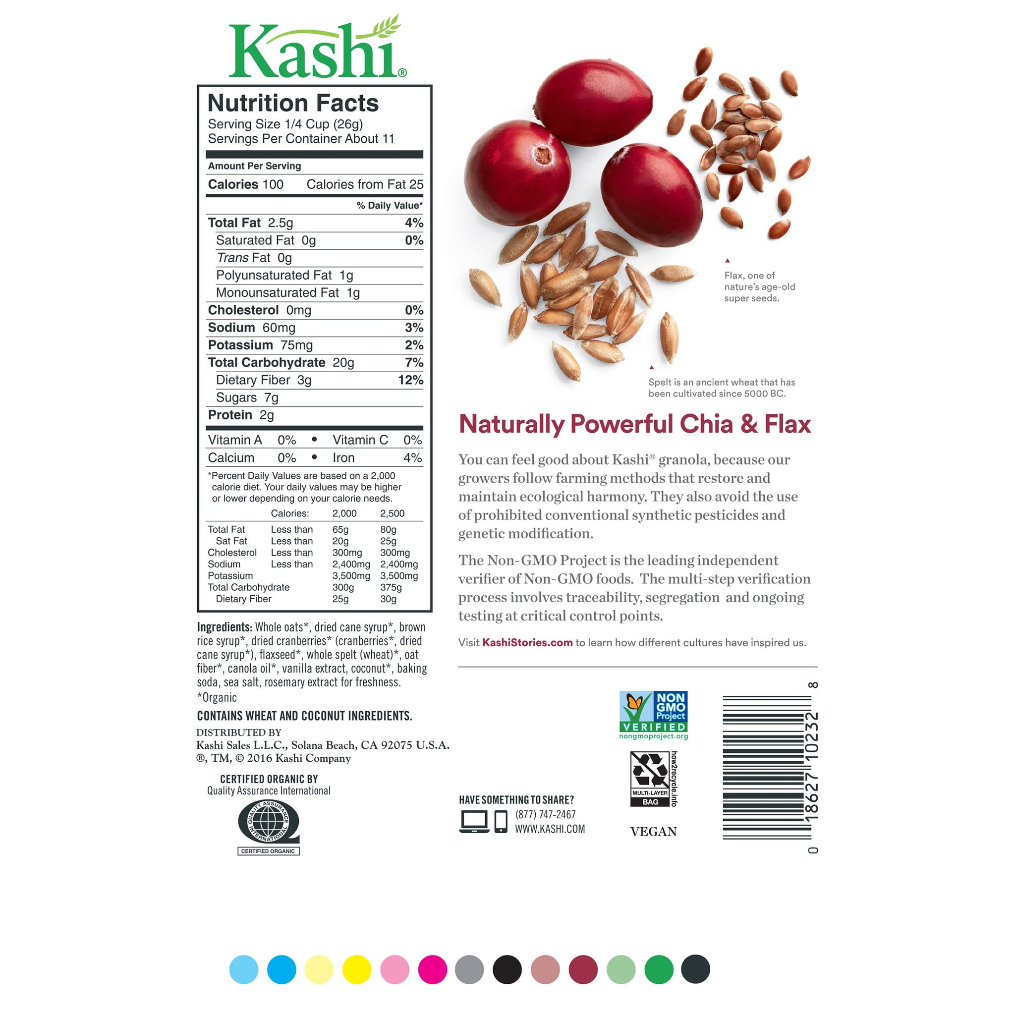 Kashi Organic Promise Granola Cranberry Spelt and Flax, 11 Ounce