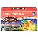 Celestial Seasonings Peach + Probiotics Herbal Tea, 16 Tea Bags