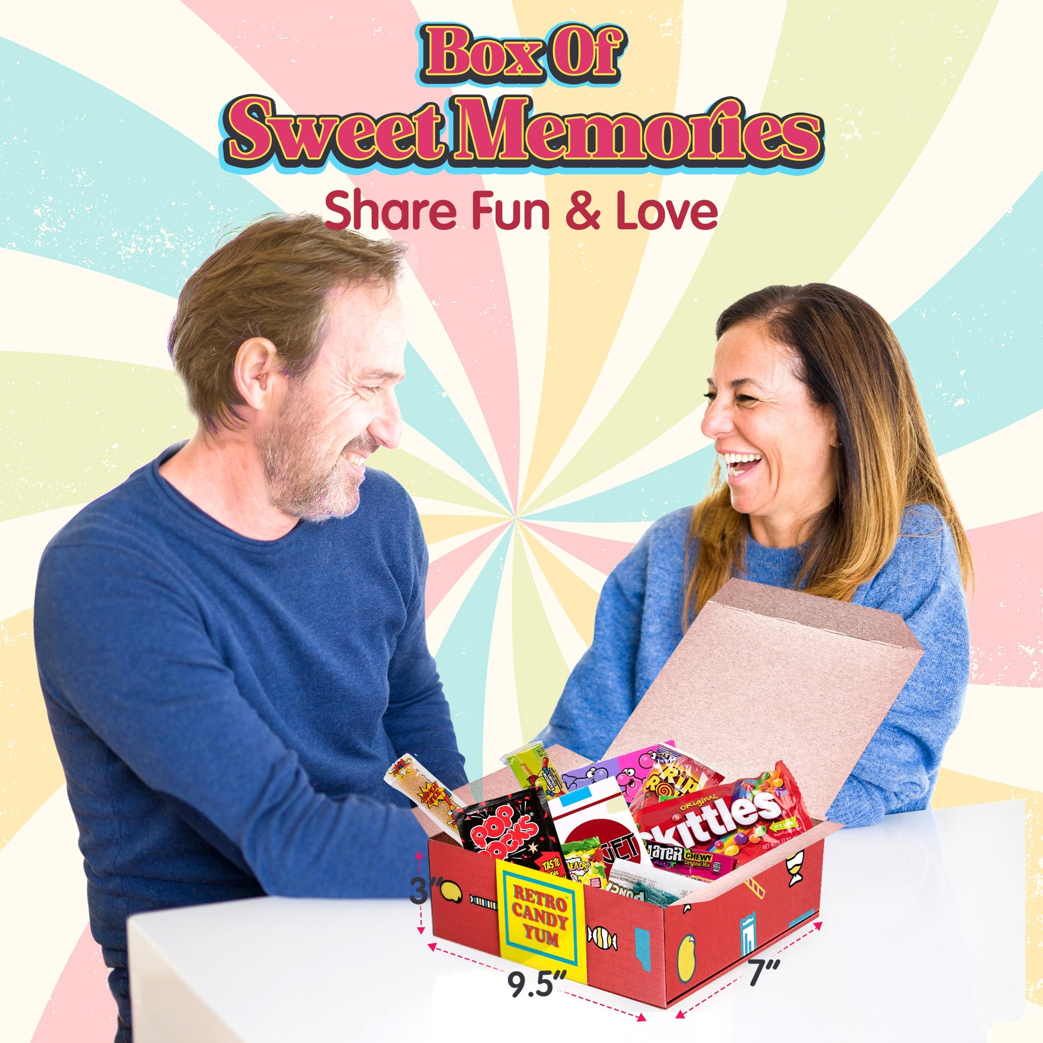 RETRO CANDY YUM ~ 1983 43rd Birthday Nostalgic Candy Gift Basket Box Assortment from Childhood for 43 Year Old Man or Woman Born 1983 Jr