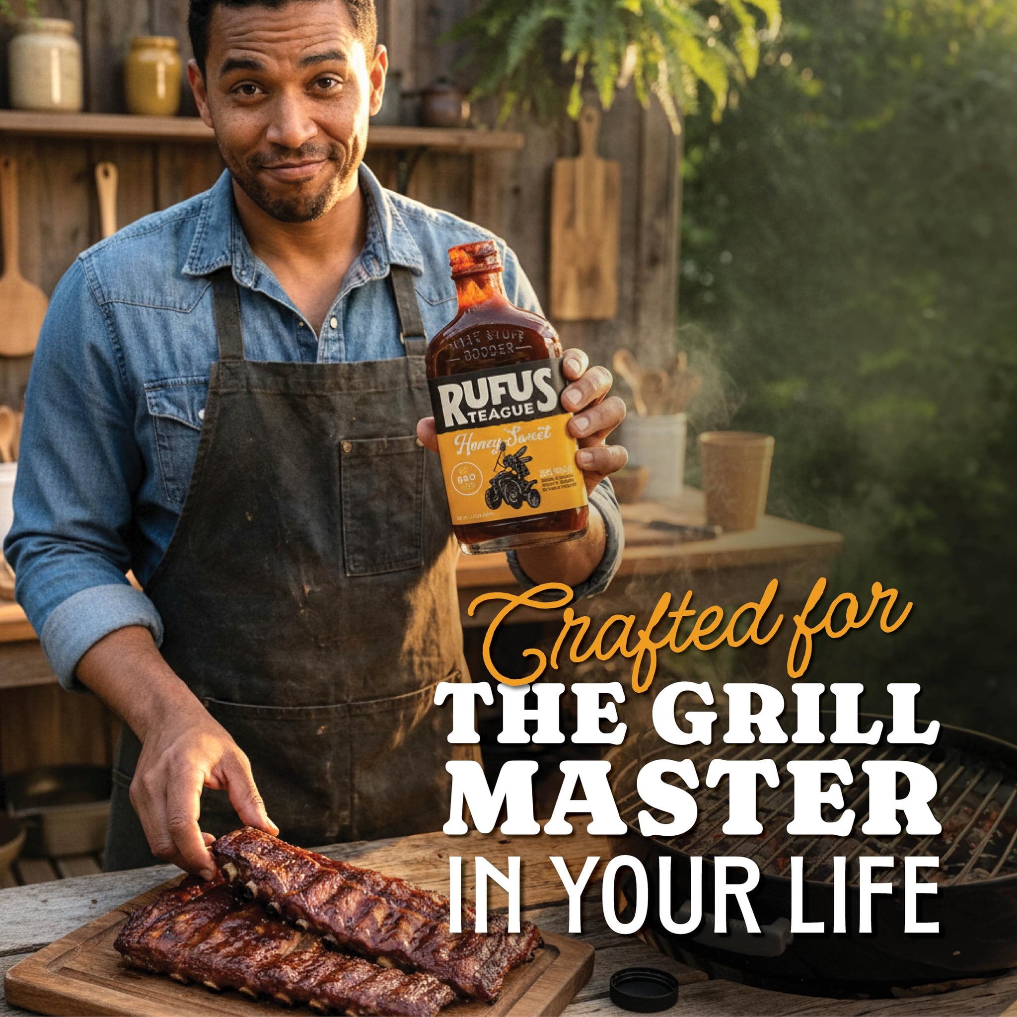 Rufus Teague KC Gold Mustard BBQ Sauce, Award-Winning, 14.25 oz, 2-Pack