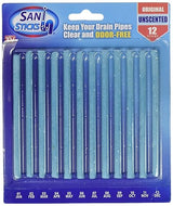 Sani Sticks, As Seen on TV Drain Cleaner and Deodorizer, Unscented - 12 Pack