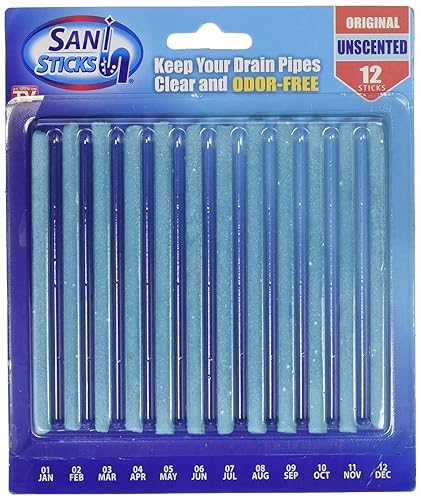 Sani Sticks, As Seen on TV Drain Cleaner and Deodorizer, Unscented - 12 Pack
