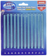 Sani Sticks, As Seen on TV Drain Cleaner and Deodorizer, Unscented - 12 Pack