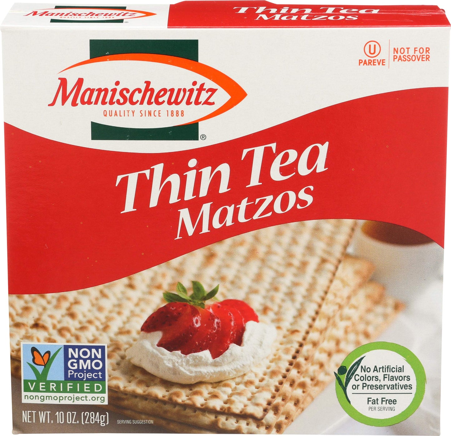 MANISCHEWITZ Thin Tea Matzo, 10-Ounce Boxes (Pack of 8)