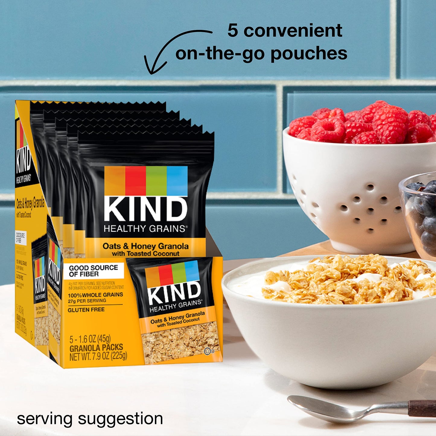 KIND Grab and Go Granola, Oats & Honey, 20 count