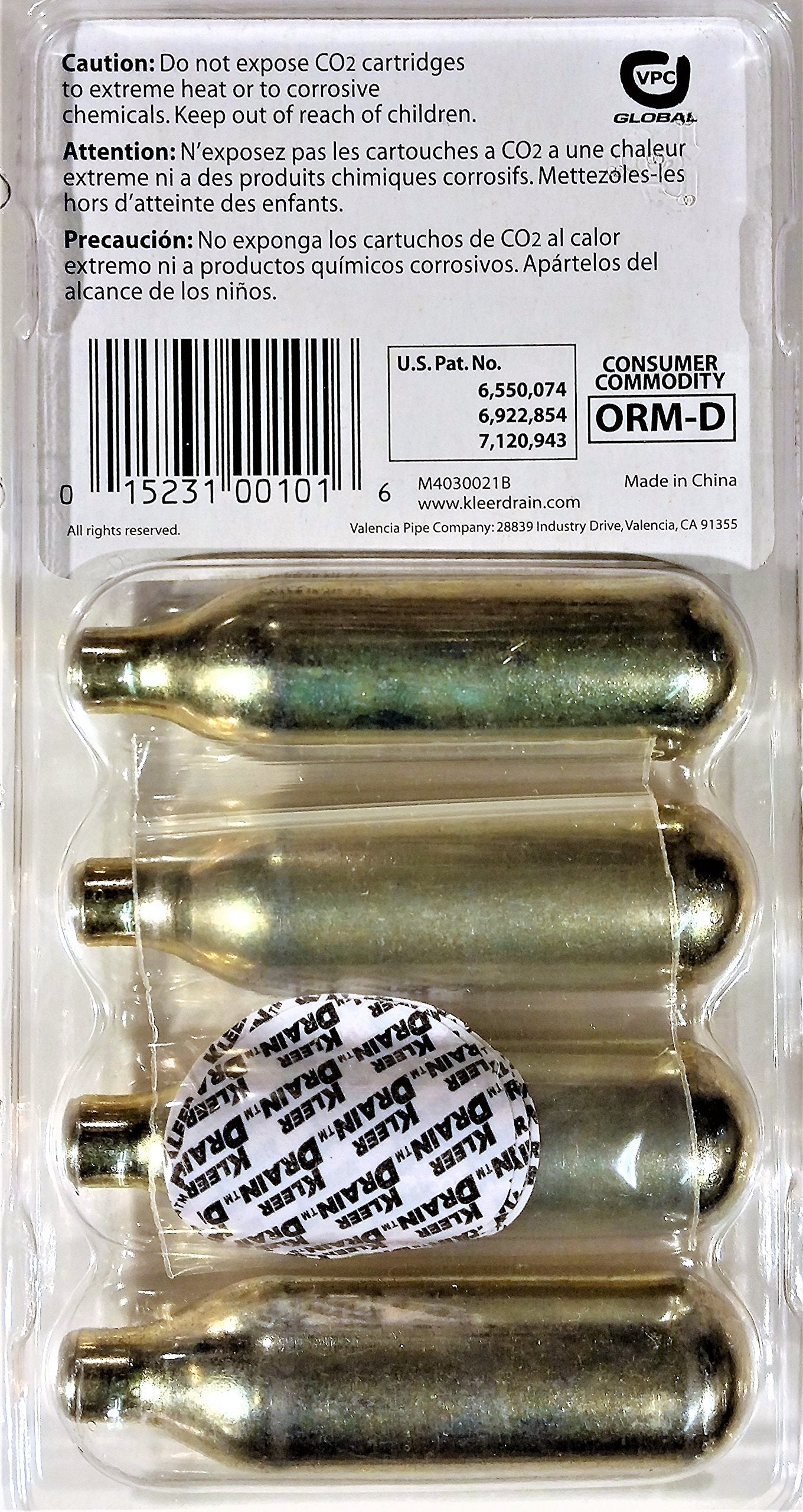 Kleer Drain 101 Replacement Cartridge, 4 Pack