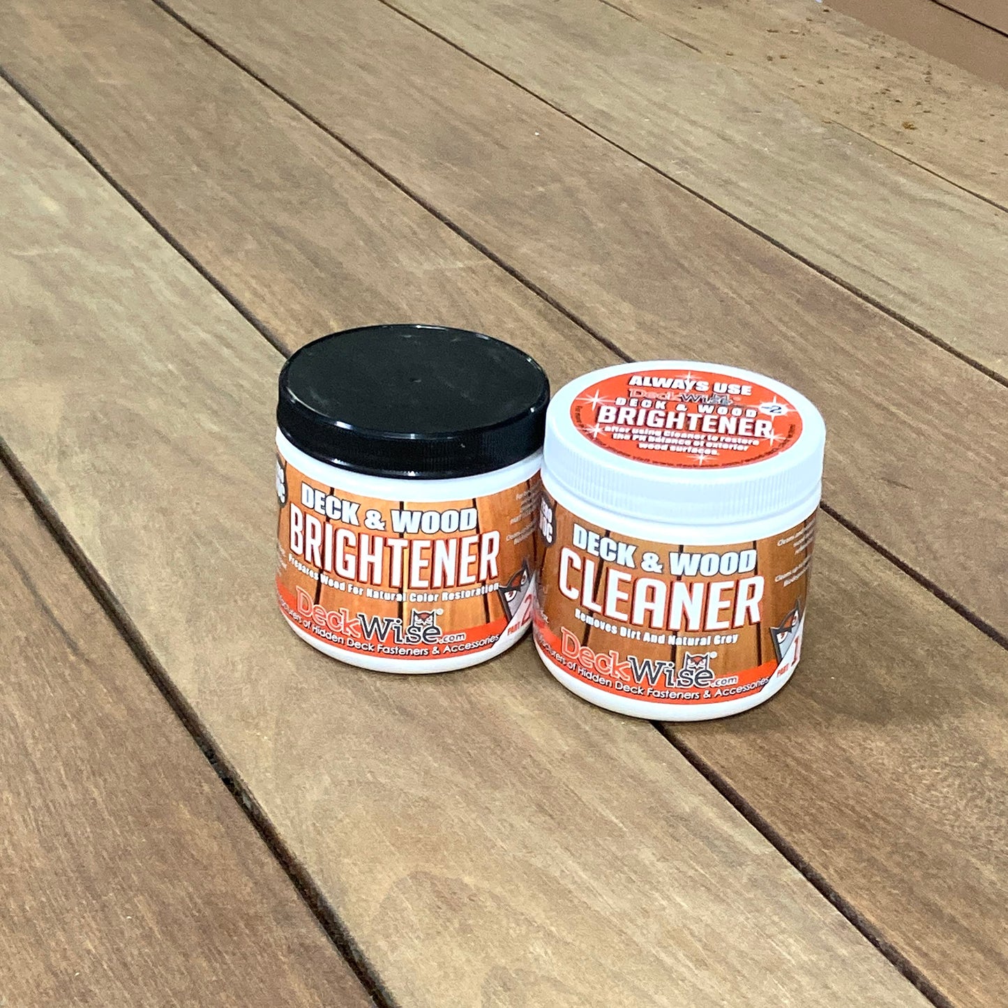 Deck and Wood Cleaner Part 1 & Brightener Part 2, 32 oz. Combo