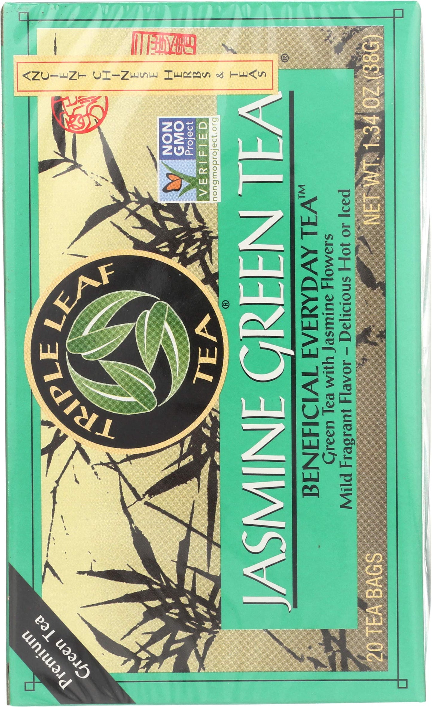Triple Leaf Jasmine Green Tea - 20 bags per pack - 6 packs per case.
