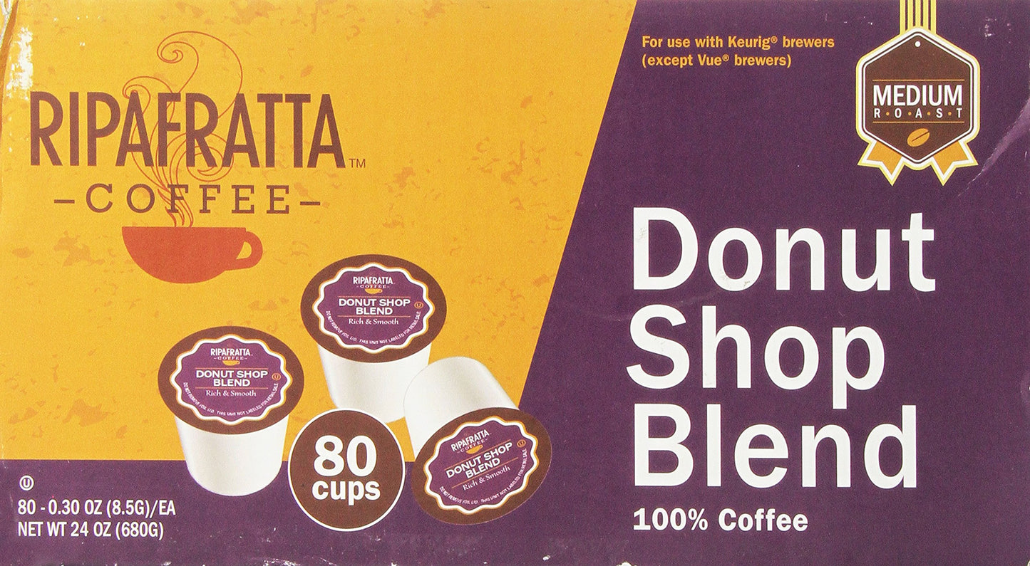 Ripafratta Donut Shop Coffee Single Serve , 80 Count