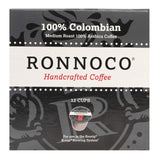 Ronnoco 100% Colombia Supremo Coffee | 12 Count | Handcrafted Medium Roast Coffee Pods | Single-Serve Cups for Coffee Maker at the Office, Hotel, or