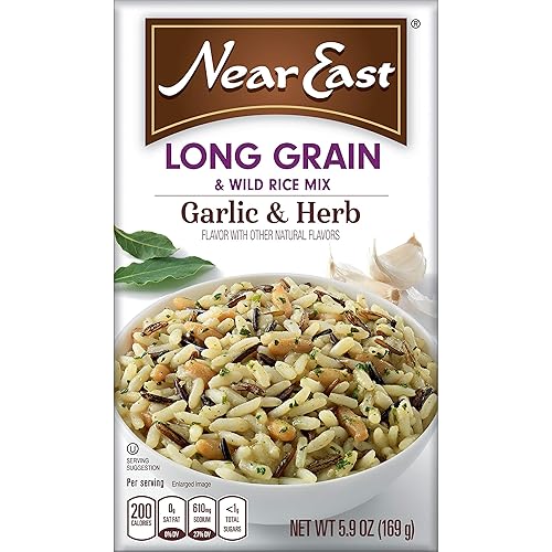 Near East Long Grain & Wild Rice Mix, Garlic & Herb, 5.9oz Box