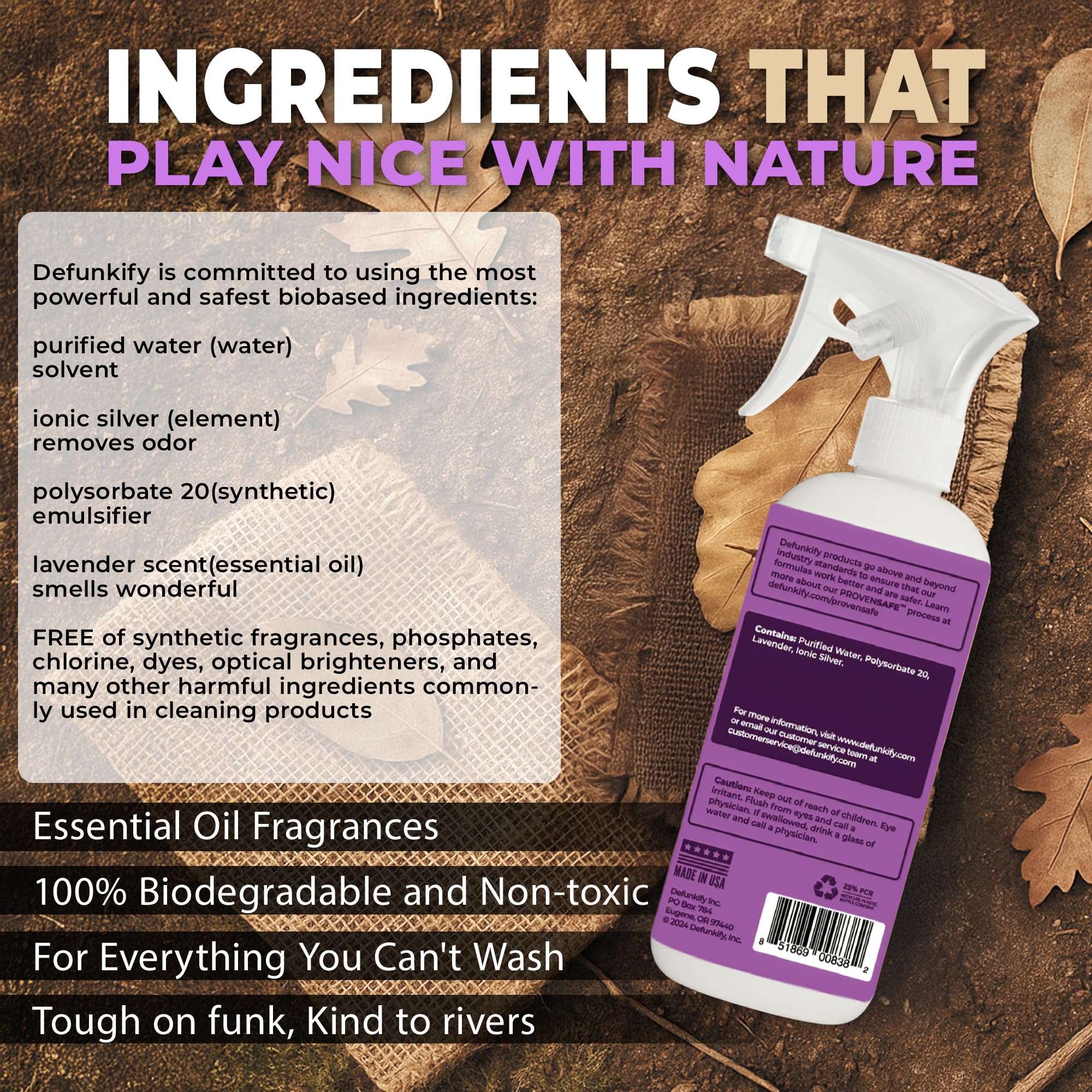 Fabric Freshener Spray, 32oz. 'Lavender' Odor Remover Spray. Shoe Deodorizer, Carpet Deodorizer, Odor Eliminator for Strong Odors Cleaning Supplies