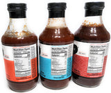 Franklin Barbecue Sauce 12.5oz Bottle (Pack of 3) (Sampler Pack 1 of Each Flavor)