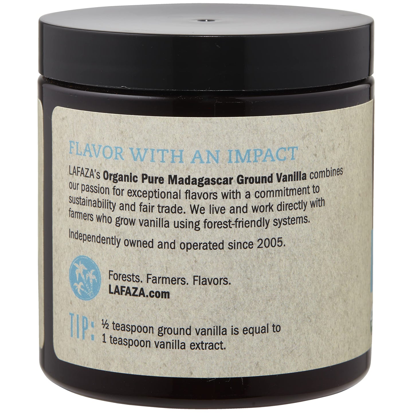 Lafaza Organic Madagascar Bourbon Pure Ground Vanilla Bean Powder, 4oz