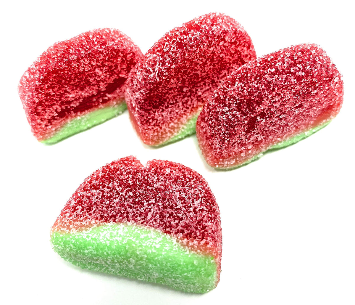 Dulcefina chocolate and Sweets, Watermelon Slices Gummy (Sugared) (2.200 Lbs)