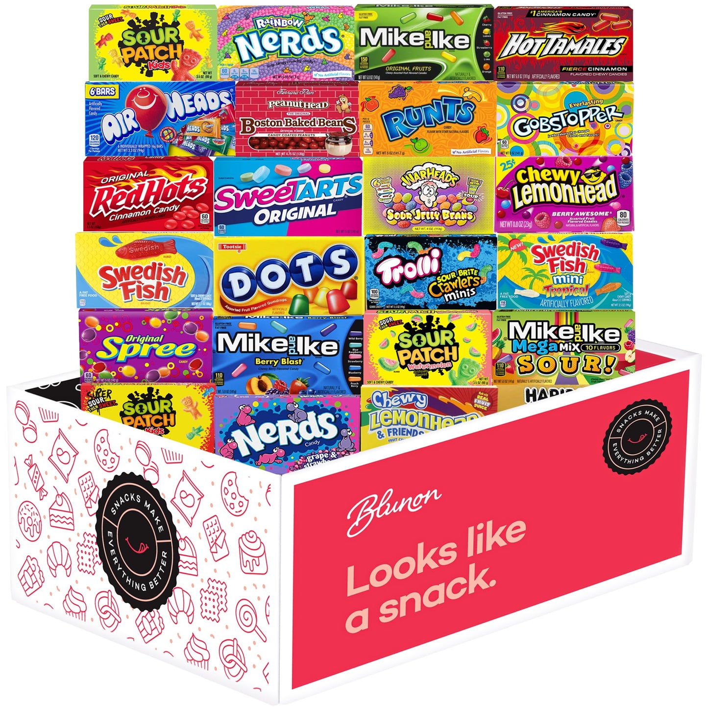 Movie Theater Candy - Assorted Candy Variety Pack - 24 Large Theater Size Boxes - Bulk Care Package Gift Box (Pack of 24)